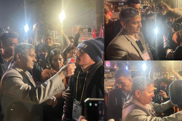 जेनजी युवाहरूलाई जुस पिलाएर गृहमन्त्रीले अनशन तोडाए